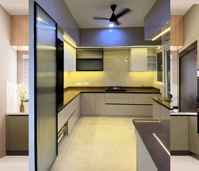 Modern modular kitchen cabinets Noida Extension - Home King Interior