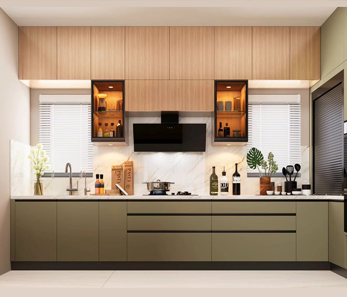 Custom modular kitchen design Noida - Home King Interior